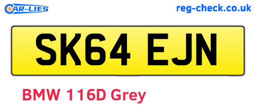 SK64EJN are the vehicle registration plates.