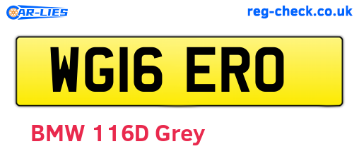 WG16ERO are the vehicle registration plates.