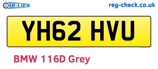 YH62HVU are the vehicle registration plates.