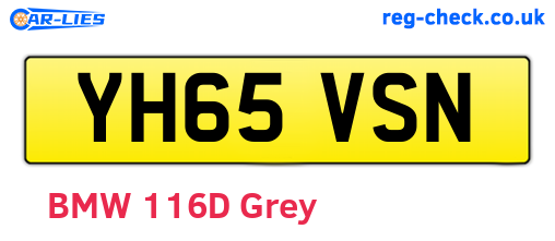 YH65VSN are the vehicle registration plates.