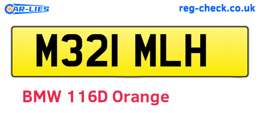 M321MLH are the vehicle registration plates.