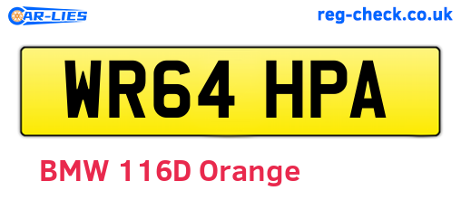 WR64HPA are the vehicle registration plates.