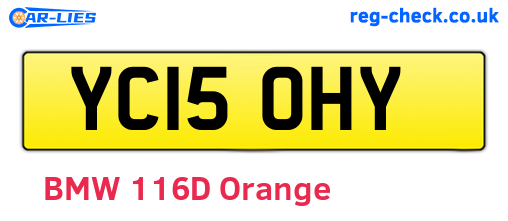 YC15OHY are the vehicle registration plates.