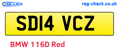 SD14VCZ are the vehicle registration plates.