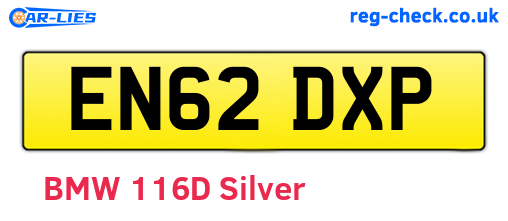EN62DXP are the vehicle registration plates.