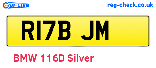 R17BJM are the vehicle registration plates.