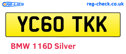 YC60TKK are the vehicle registration plates.