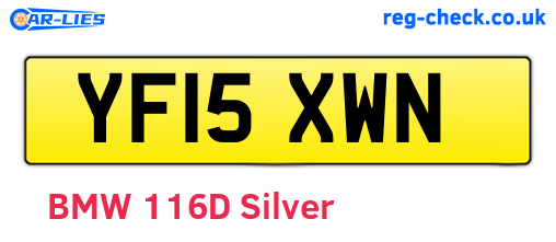 YF15XWN are the vehicle registration plates.