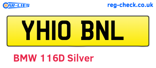 YH10BNL are the vehicle registration plates.