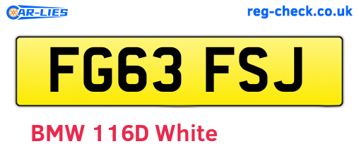 FG63FSJ are the vehicle registration plates.