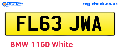 FL63JWA are the vehicle registration plates.