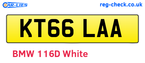 KT66LAA are the vehicle registration plates.