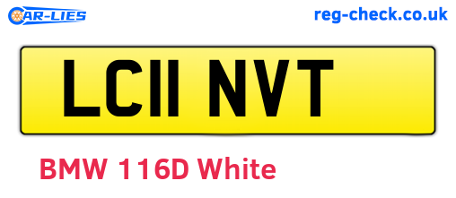 LC11NVT are the vehicle registration plates.
