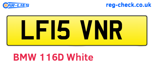 LF15VNR are the vehicle registration plates.