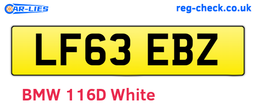 LF63EBZ are the vehicle registration plates.