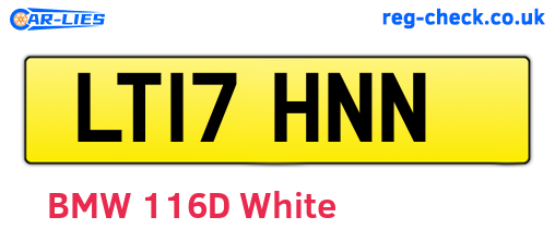 LT17HNN are the vehicle registration plates.