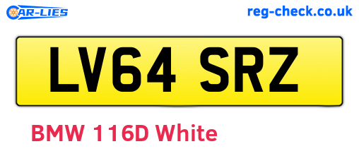 LV64SRZ are the vehicle registration plates.