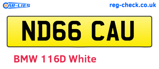 ND66CAU are the vehicle registration plates.