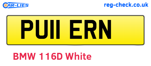 PU11ERN are the vehicle registration plates.