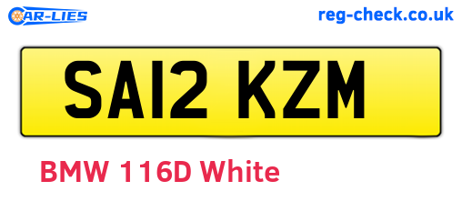 SA12KZM are the vehicle registration plates.