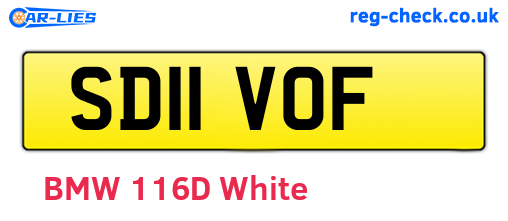 SD11VOF are the vehicle registration plates.