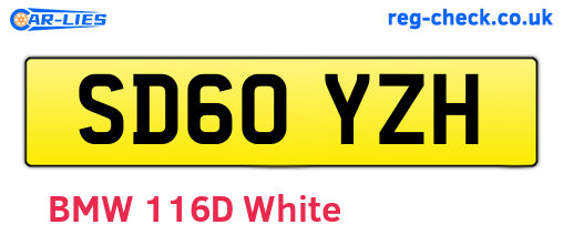 SD60YZH are the vehicle registration plates.