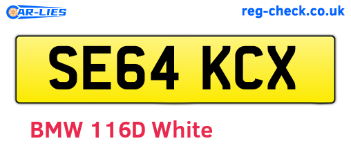 SE64KCX are the vehicle registration plates.