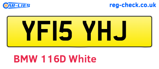 YF15YHJ are the vehicle registration plates.