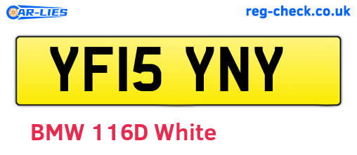 YF15YNY are the vehicle registration plates.