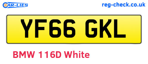 YF66GKL are the vehicle registration plates.
