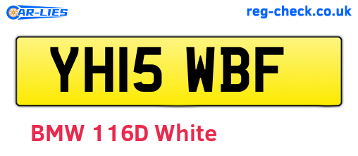 YH15WBF are the vehicle registration plates.