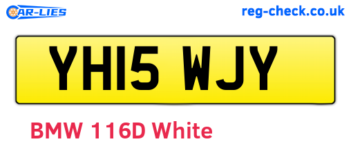 YH15WJY are the vehicle registration plates.