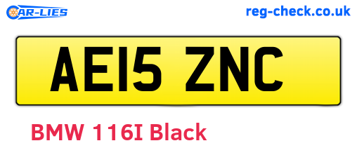 AE15ZNC are the vehicle registration plates.