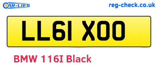 LL61XOO are the vehicle registration plates.
