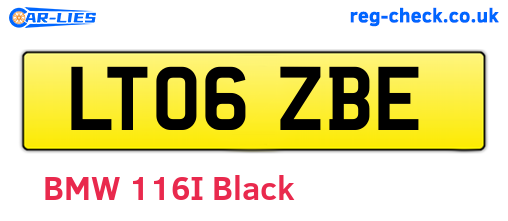LT06ZBE are the vehicle registration plates.
