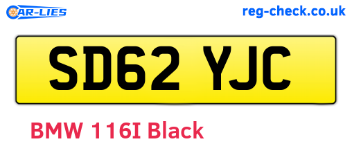 SD62YJC are the vehicle registration plates.