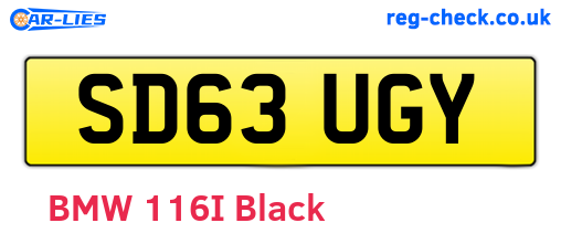 SD63UGY are the vehicle registration plates.