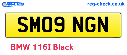 SM09NGN are the vehicle registration plates.