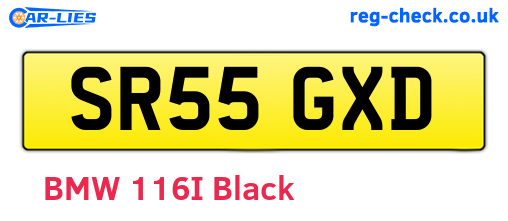 SR55GXD are the vehicle registration plates.