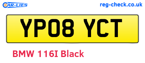 YP08YCT are the vehicle registration plates.
