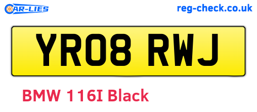 YR08RWJ are the vehicle registration plates.