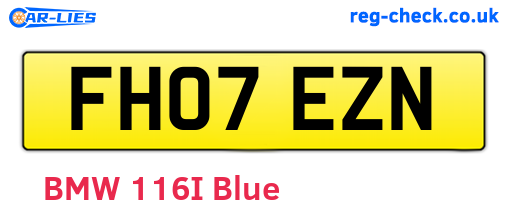 FH07EZN are the vehicle registration plates.