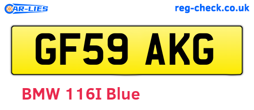 GF59AKG are the vehicle registration plates.