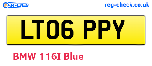 LT06PPY are the vehicle registration plates.