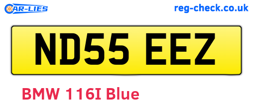 ND55EEZ are the vehicle registration plates.