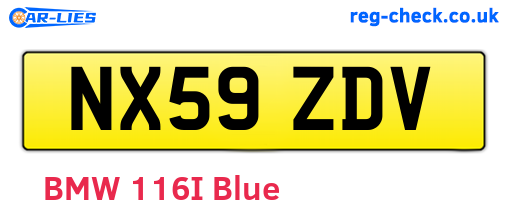NX59ZDV are the vehicle registration plates.