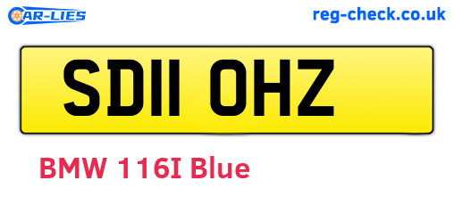 SD11OHZ are the vehicle registration plates.
