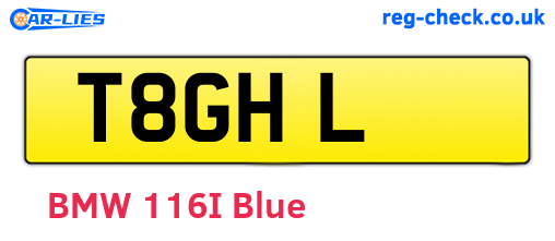 T8GHL are the vehicle registration plates.