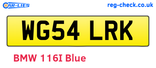 WG54LRK are the vehicle registration plates.