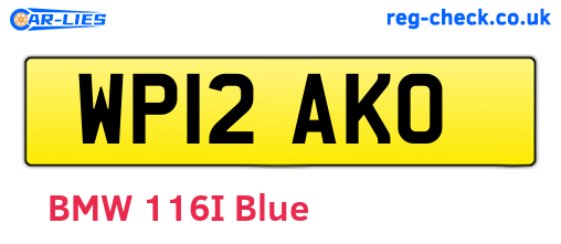 WP12AKO are the vehicle registration plates.